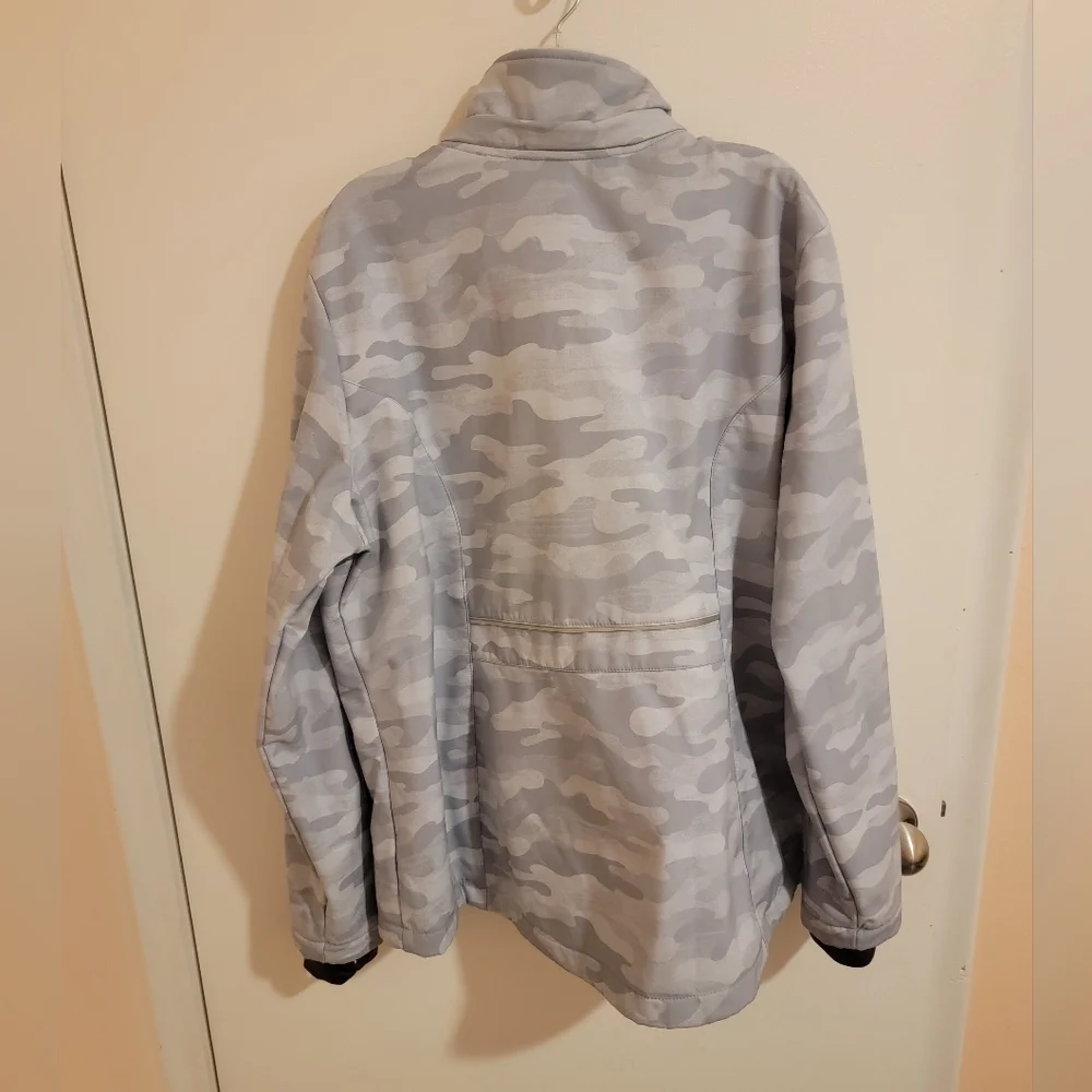 Free Country Camo Jacket Grey White Womens Size XL Hunt Camp Fishing Gorpore